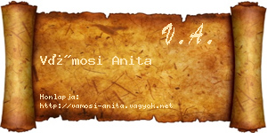 Vámosi Anita névjegykártya