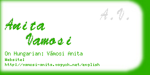 anita vamosi business card
